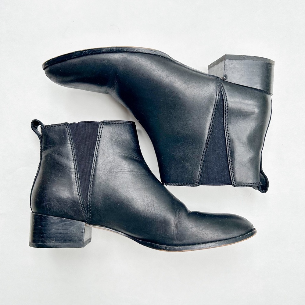 Madewell The Carina Black Leather Bootie